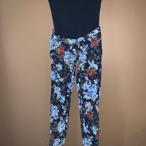 Motherhood maternity SMALL floral skinny pants EUC